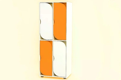 Шкаф 4-секций DS-54 Orange-White