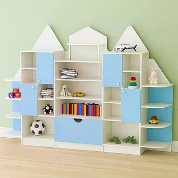 Стенка для игрушек «Домик-1» DS-369 Blue
