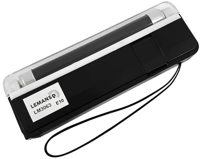 Професійний детектор банкнот Lemanso LM3063, ультрафіолетова перевірка валют, портативний