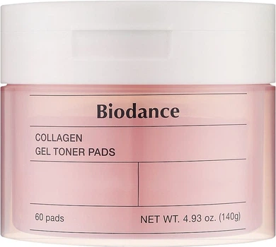 Зволожуючі гелеві тонер-пади з колагеном 60 шт Biodance Collagen Gel Toner Pads