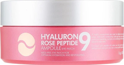 Гідрогелеві патчі з пептидами і болгарською трояндою 60 шт Medi Peel Hyaluron Rose Peptide 9 Ampoule Eye Patch