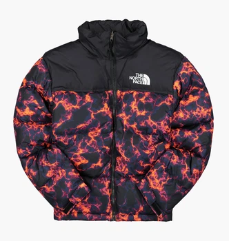 Пуховик The North Face 1996 Retro Nuptse Marble Camo Print Black/Orange NF0A5IX429K L
