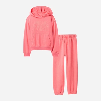 Детский теплый спортивный костюм (худи + штаны) на флисе для девочек GAP 91806780 104 см Розовый (1159840729)