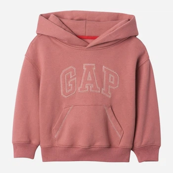Детское теплое худи на флисе для девочки GAP 926633729 98 см Розовое (1159839218)