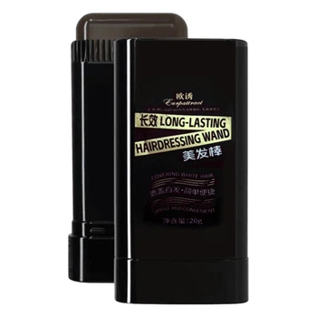Консилер для закрашивания седины с щеткой HairConcealer, темно-коричневый