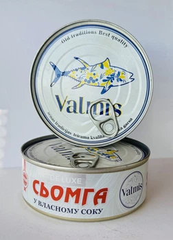 Сьомга натуральна у власному соку Valmis 240г(4751015608373)