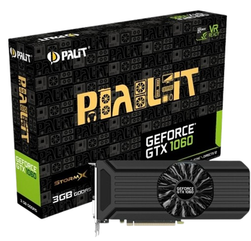 Відеокарта GeForce GTX 1060 3GB Palit StormX (NE51060015F9-1061F) Б/В