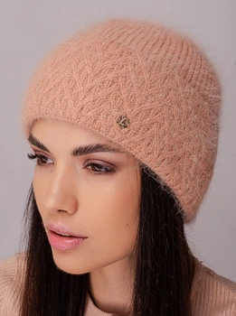 Жіноча шапка з відворотом "Марi" Leks-Jolie Розмір (53-57) Колір (горіховий)
