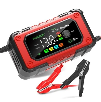 Автоматическое зарядное устройство Foxsur 12v 7A red микропроцессорное FBC1207Е