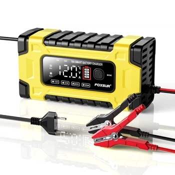 Автоматическое зарядное устройство микропроцессорное FOXSUR (12V 10А, 24V 5А) FBC122410E Yellow