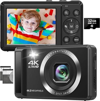 Цифрова камера Ruwaqart DC065-D3 4K, 44MP Black (R404213082025)