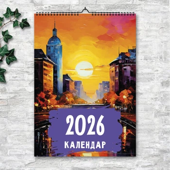 Календарь 2026 настенный перекидной пейзажи Импрессионизм 13 листов ENTERSTORE 42х29.7 см (ART 250205)