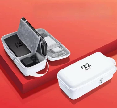 Увеличенный защитный кейс Mini Travel (White) для игровой консоли Nintendo Switch 2
