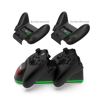 Зарядная станция DOBE® TYX-1623X + 2 аккумулятора (2000 mAh x2) с LED-индикацией для геймпадов Xbox Series S|X / One S|X