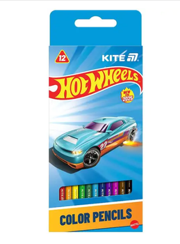 Олівці кольорові, 12 кольорів Hot Wheels HW25-053 Kite