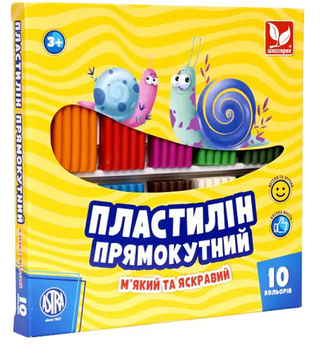 Пластилін, 10 кольорів, 230 г 303116003 Школярик