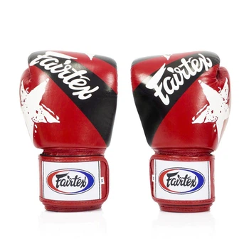 Боксерські рукавиці Fairtex BGV1 Nation Print Red 14 унцій