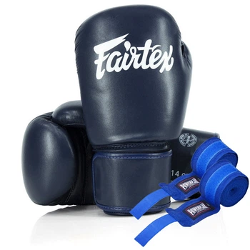 Боксерские перчатки Fairtex искусственная кожа 12 унций синие (658048)