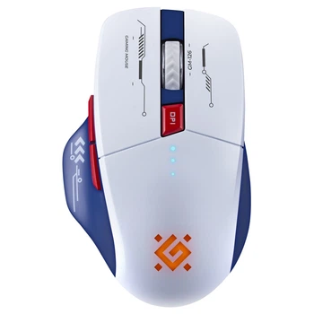 Мышка Defender Tisa GM-126, беспроводная, игровая, 1600 dpi., 7кн., 400 mAh, сине-белая