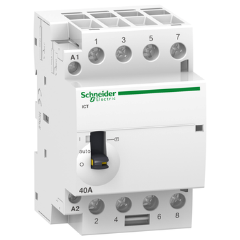Контактор модульный с ручным управлением 4P 40A 4NO 230V [A9C21844] Acti9 iCT Schneider Electric