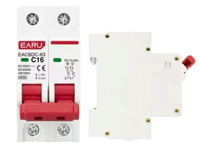 Автоматический выключатель DC 16А 1000V 2P EARU EACBDC-63/16
