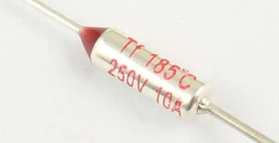 Термопредохранитель RY-185, 185°C, 10А, 250V невосстанавливающийся