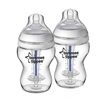 Антиколікова пляшечка для годування, Tommee Tippee; Кількість - 2 шт. Об'єм пляшечки - 260 мл.