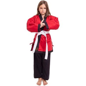Кимоно для айкикендо карате размер 2 150 см Хлопок Полиэстер 240 г/м2 AYKIKENDO KARATE BALLONSTAR красно-черный AKS
