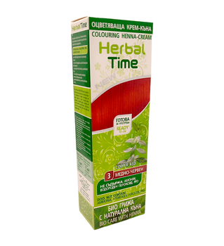Крем - хна Herbal Time Мідно-червоний №3