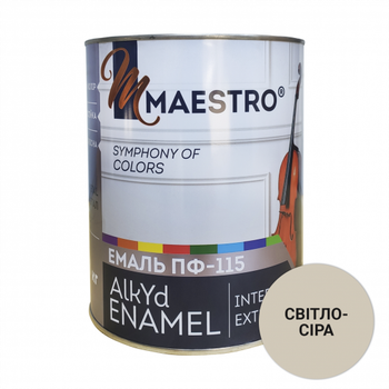 Емаль Maestro ПФ 115 світло-сіра 2,8 кг