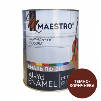 Емаль Maestro ПФ 115 темно-коричнева 2,8 кг