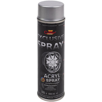 Фарба аерозольна Champion для дисків Exclusive Spray 500 мл, срібляста глянцева