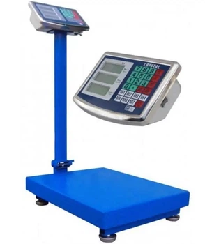 Весы товарные Crystal CR-300 со стойкой 300 кг Синий
