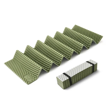 Коврик туристический складной одноместный IXPE Naturehike CNK2450WS044 с алюминиевой пленкой, 195x60x1.8 см, оливковый