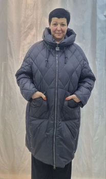 Зимний женский пуховик Mishele 25454 Баклажан, 60