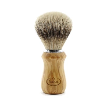Помазок для бритья Omega 6832 Super Badger – OLIVE WOOD