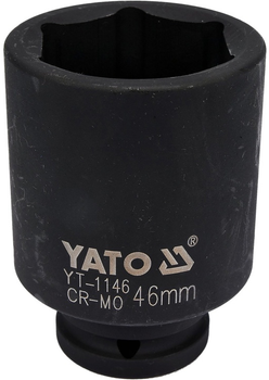 Головка ударна YATO шестигранна подовжена 3/4" 46 мм YT-1146 (5906083911460)