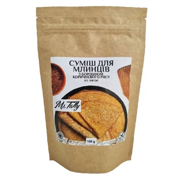 Cумiш для млинцiв міні з борошном коричневого рису без глютену Ms. Tally 150г