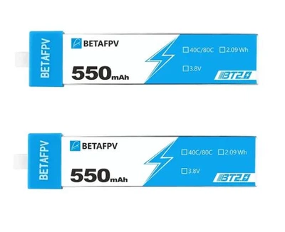 Аккумулятор BETAFPV BT2.0 550 mAh 1S 3.8V 40C/80C для дрона / квадрокоптера 2шт