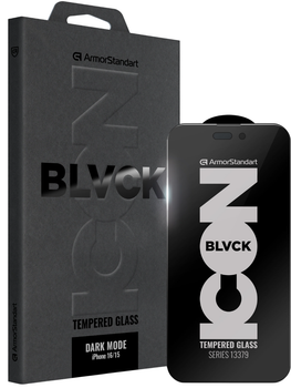 Защитное стекло ArmorStandart Dark Mode BI для смартфона Apple iPhone 15/16 Black (ARM85815)