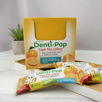 Льодяник Denti Pop без цукру з ксилітом (апельсин) 40 шт