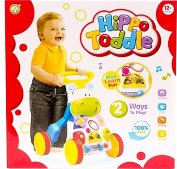 Pchacz-chodzik LEAN Toys z lusterkiem i gumowymi kołami 1444 (5905884456934)