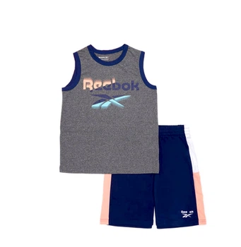 Подростковый летний комплект (футболка+майка+шорты) для мальчика Reebok Серо-синий (C9999RB8 grey-blue lav25 (10-12 years (146-152))