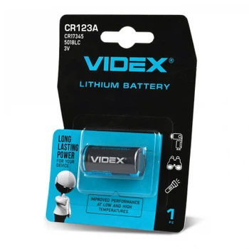 Батарейка Videx CR 123A BLI 1 шт