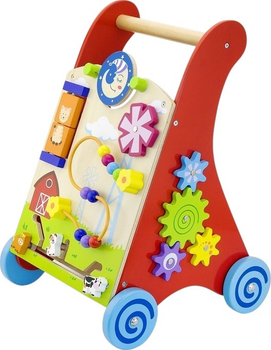 Дитячі ходунки на колесах Viga Toys з бізібордом (50950)