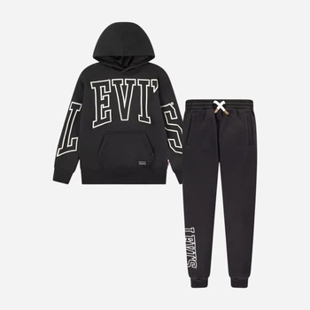 Дитячий теплий спортивний костюм (худі + штани) для дівчинки Levi`s 558144421 92 см Чорний (1159841507)