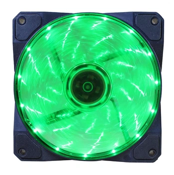 Вентилятор 120*120*25мм 3pin+molex TRY FAN LED с подсветкой зеленый