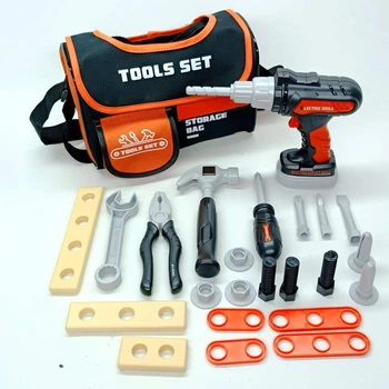 Дитячий набір інструментів Tools set 778-74 у сумці з шуруповертом, молотком, ключем і болтами