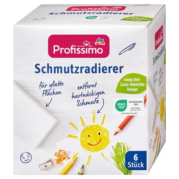 Меламиновая губка для удаления грязи Profissimo Schmutzradierer 6 шт, магические губки-ластики, удаляют стойкие пятна, от DenkMit