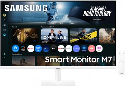Монитор 32" Samsung Smart M7 (LS32FM703UIXUA) -- 4K UHD VA / 4ms(GTG) / HDR10 / Smart TV / AI Picture Optimizer / USB Hub 2.0 / Speakers 10W / USB Type-C Power Delivery 65W